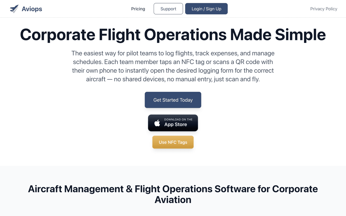 aviOps — desktop view